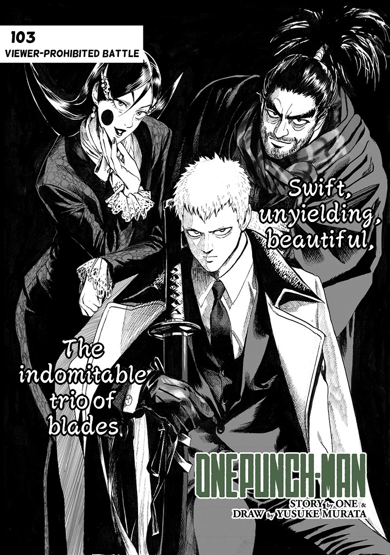 One Punch Man Manga Chapter 103 page 1 - Viewer-Prohibited Battle scene