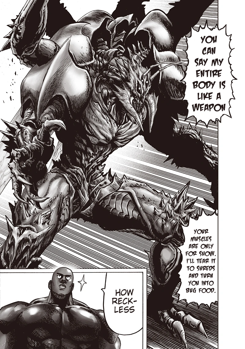 One Punch Man Manga Chapter 109 page 12 - Superalloy Darkshine scene
