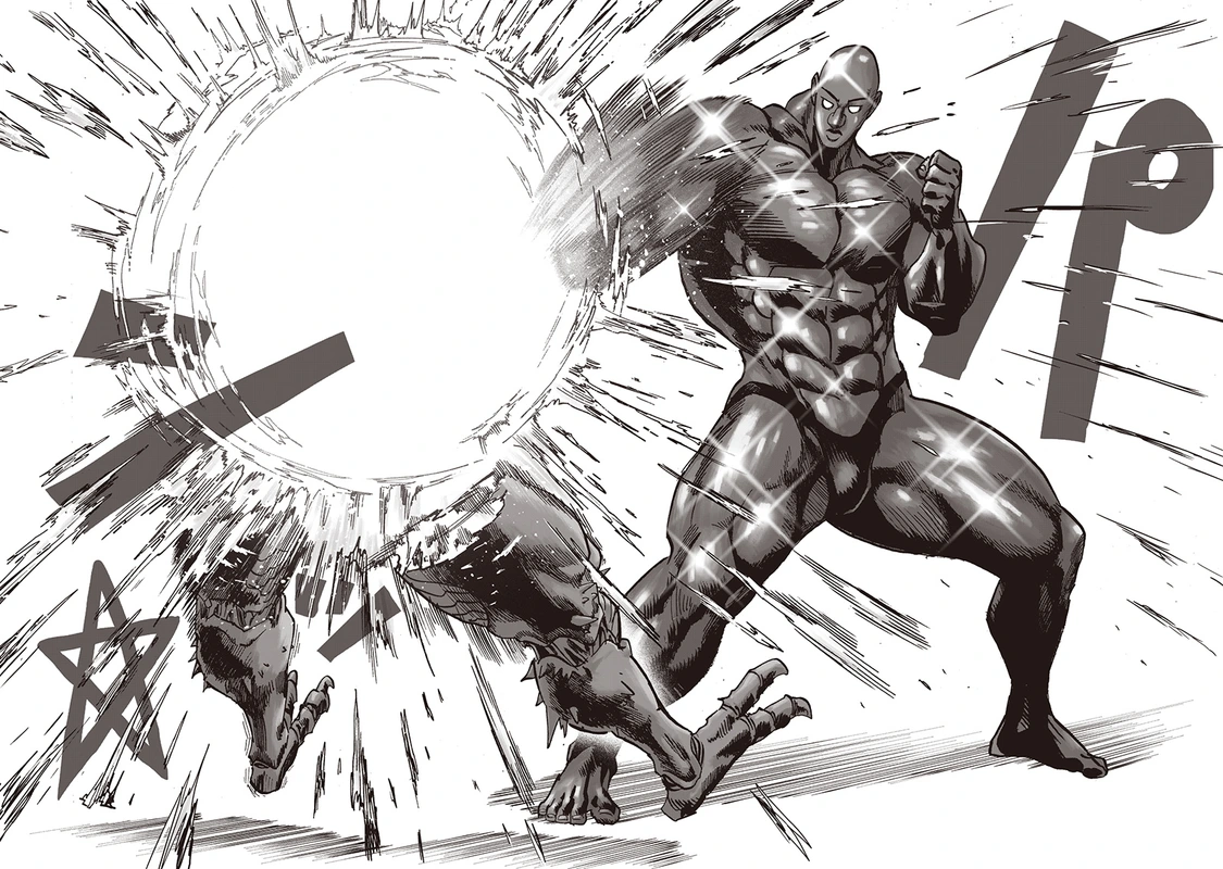 One Punch Man Manga Chapter 109 page 15 - Superalloy Darkshine scene