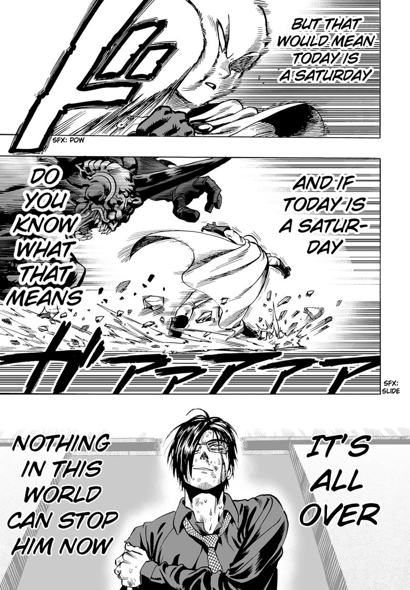 One Punch Man Manga Chapter 11 page 20 - The Key To His Power scene