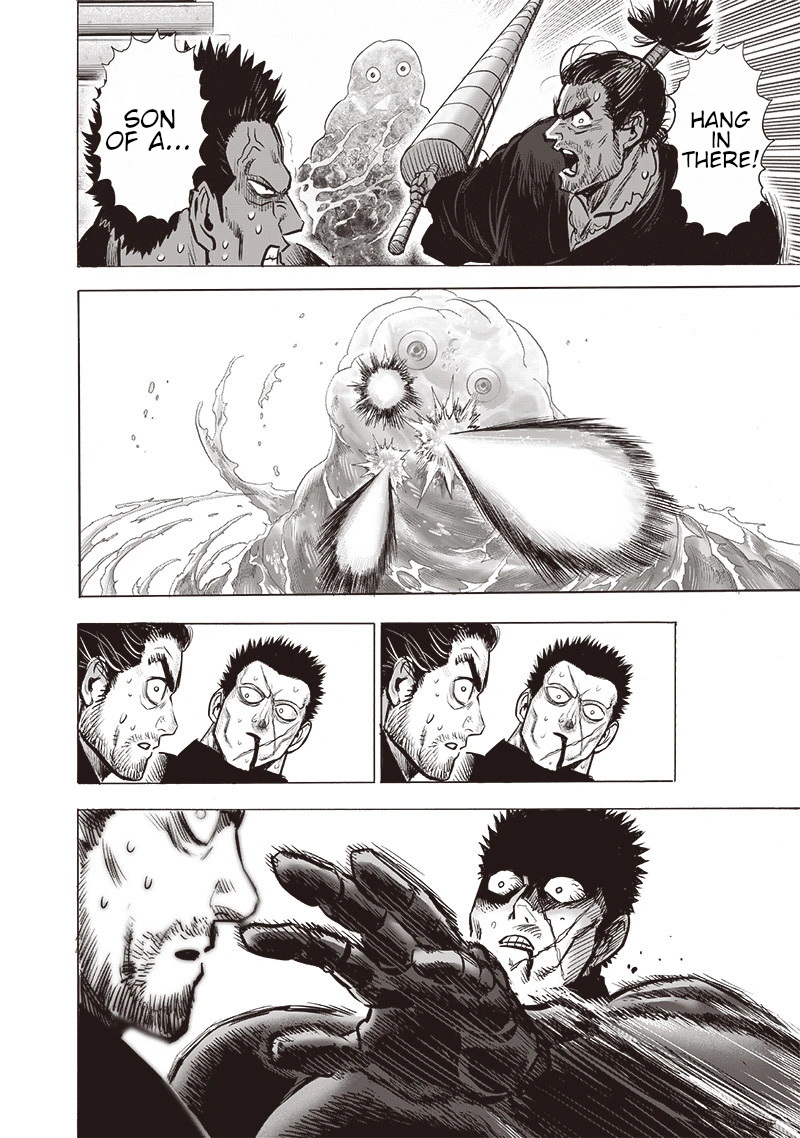 One Punch Man Manga Chapter 110 page 16 - Right Here scene