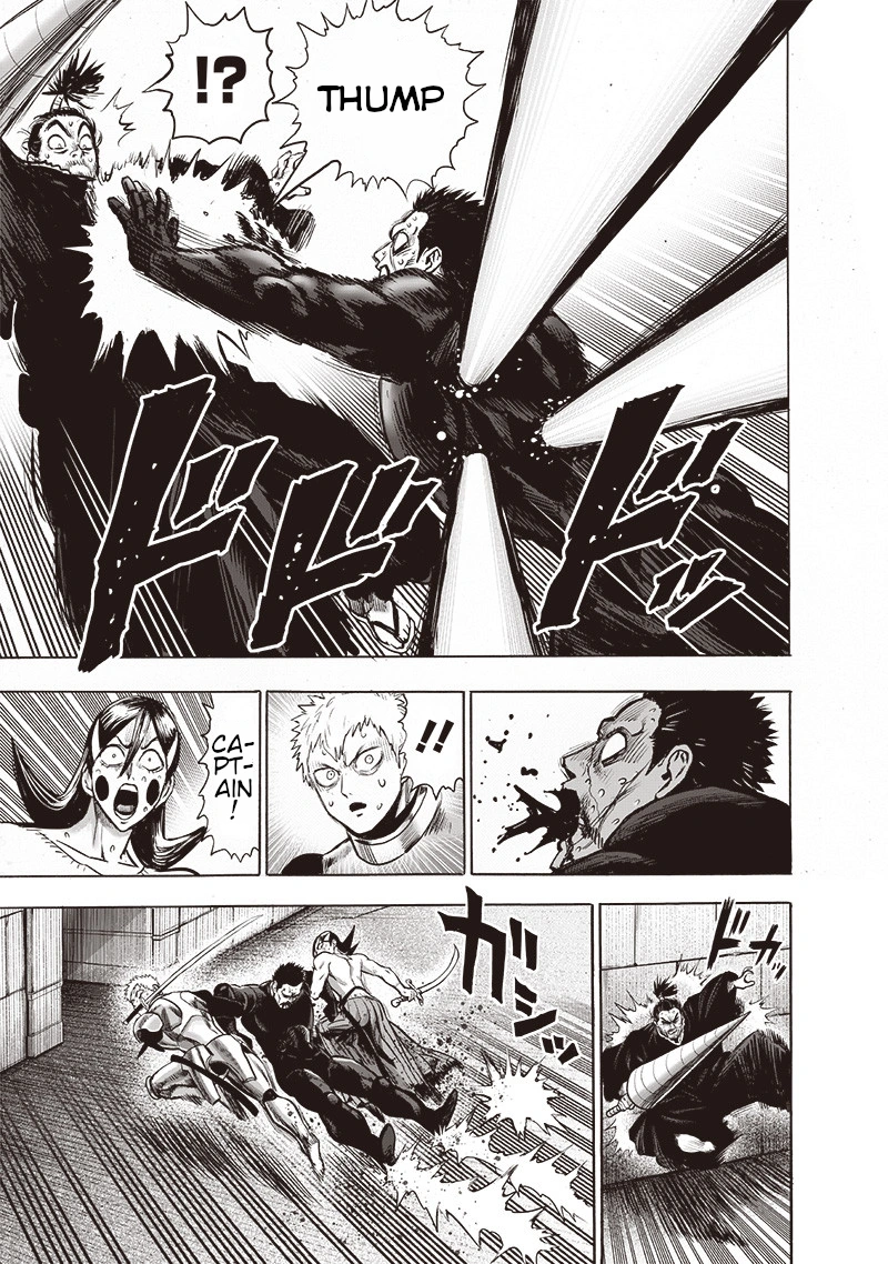 One Punch Man Manga Chapter 110 page 17 - Right Here scene