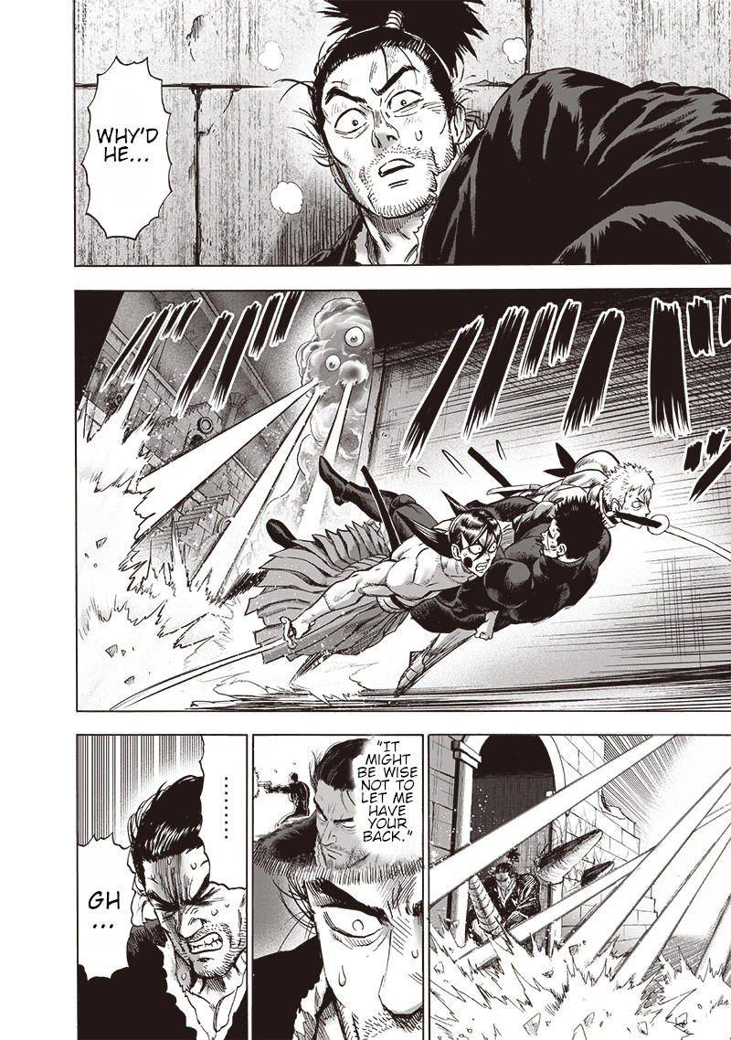 One Punch Man Manga Chapter 110 page 18 - Right Here scene