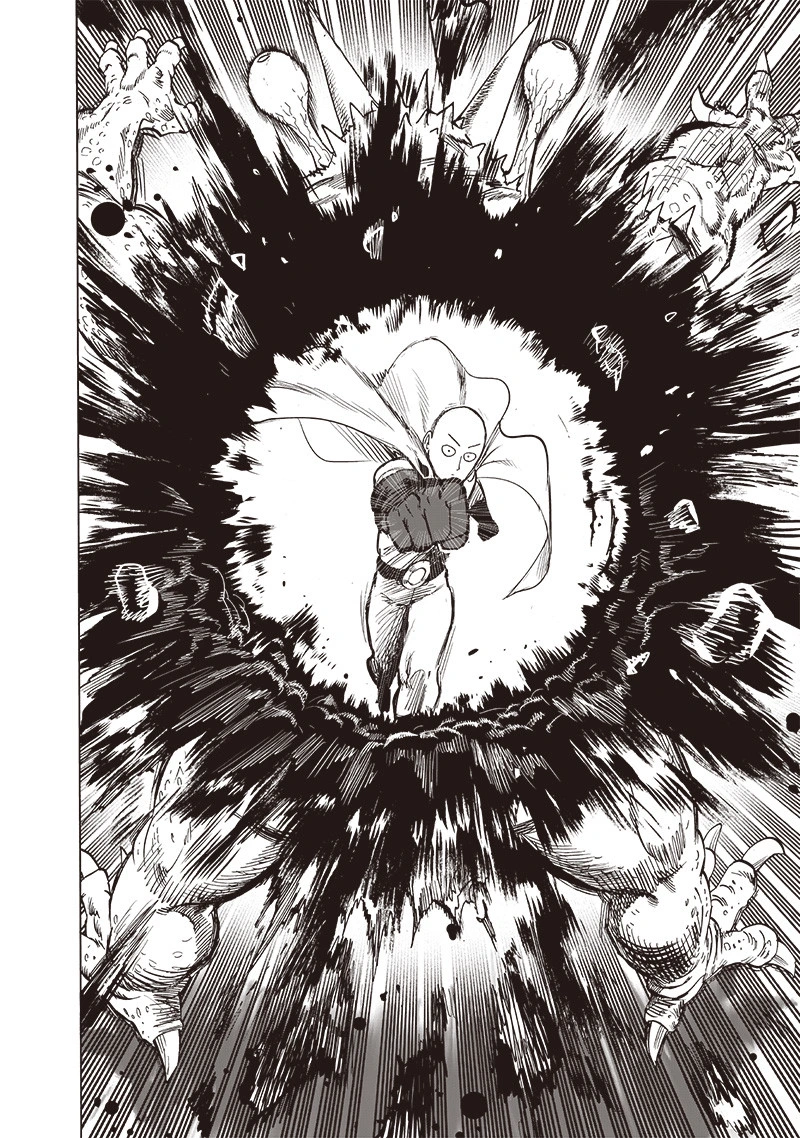 One Punch Man Manga Chapter 110 page 26 - Right Here scene