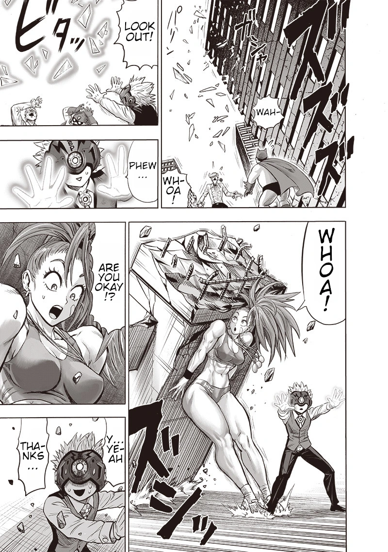 One Punch Man Manga Chapter 110 page 36 - Right Here scene