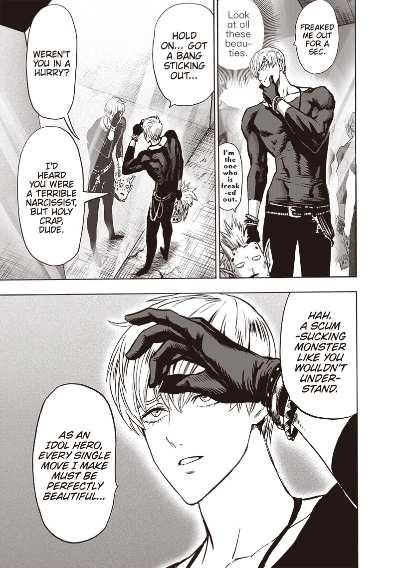 One Punch Man Manga Chapter 114.2 page 10 - Mirror scene