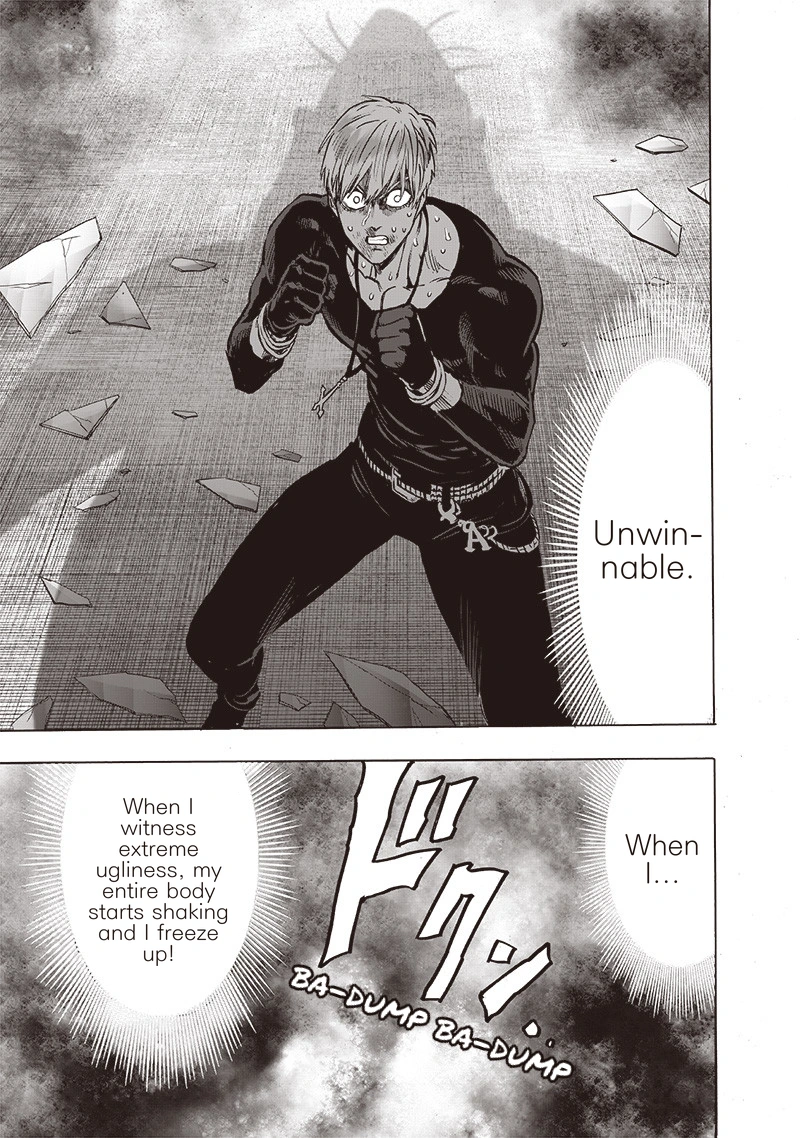 One Punch Man Manga Chapter 114.2 page 18 - Mirror scene