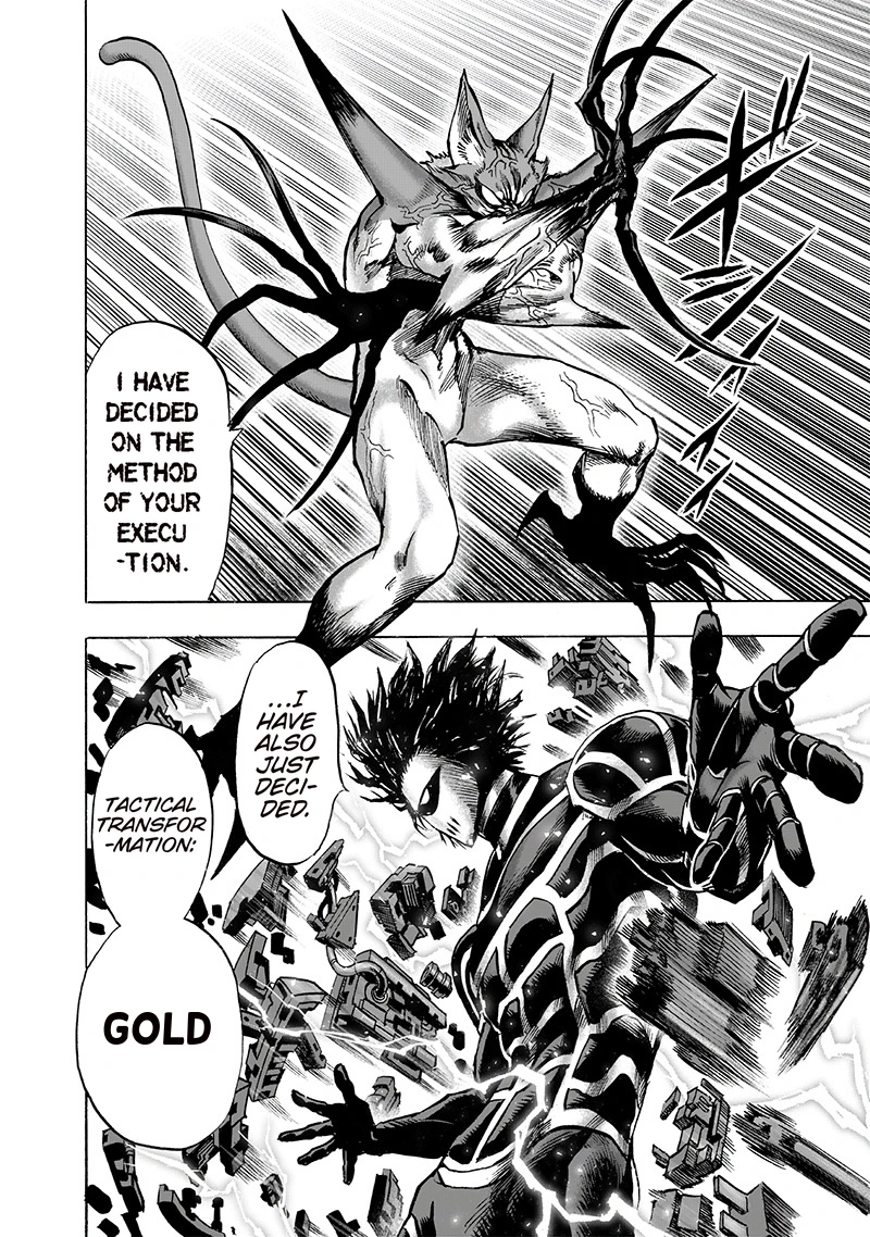 One Punch Man Manga Chapter 118 page 16 - Drive Knight scene