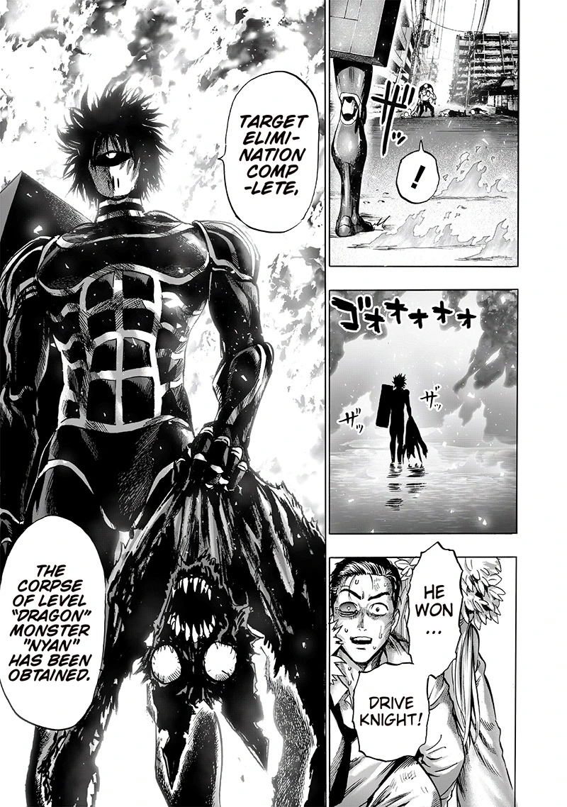 One Punch Man Manga Chapter 118 page 27 - Drive Knight scene