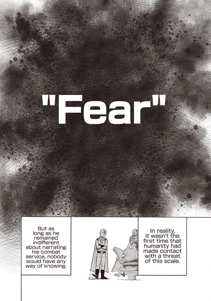 One Punch Man Manga Chapter 123 page 12 - Real Form scene