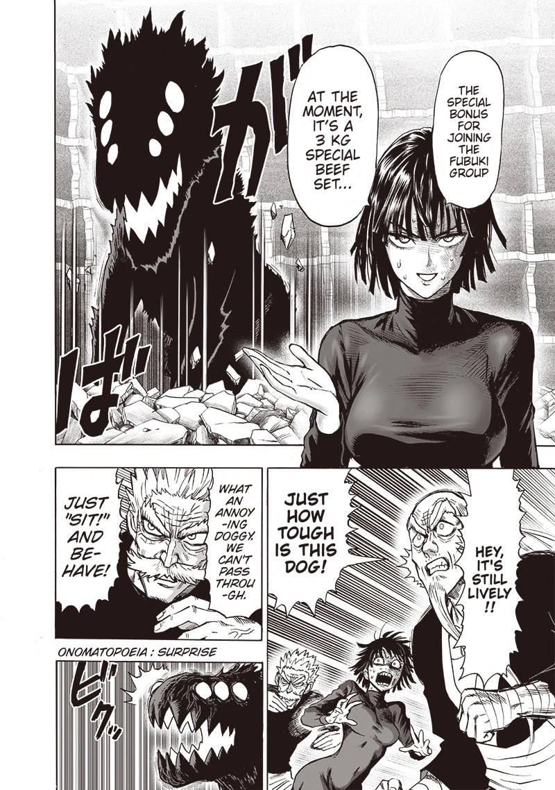 One Punch Man Manga Chapter 125 page 7 - Sit! scene