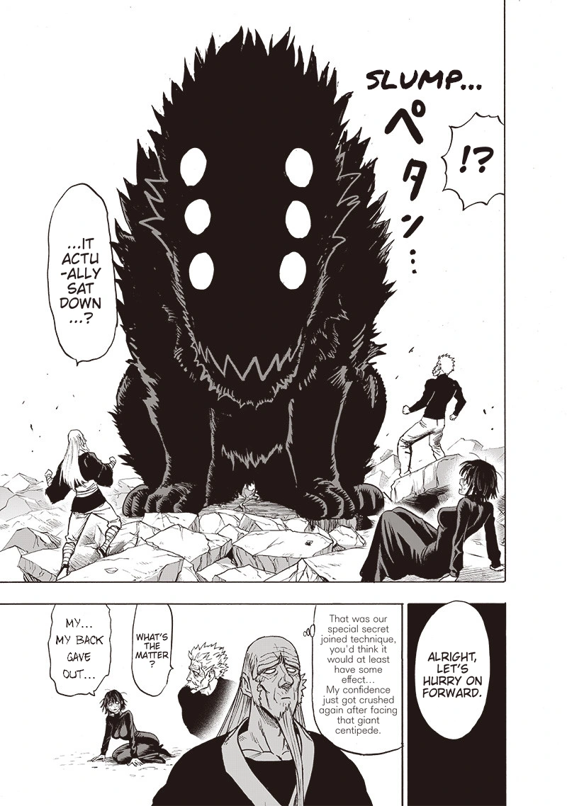 One Punch Man Manga Chapter 125 page 8 - Sit! scene