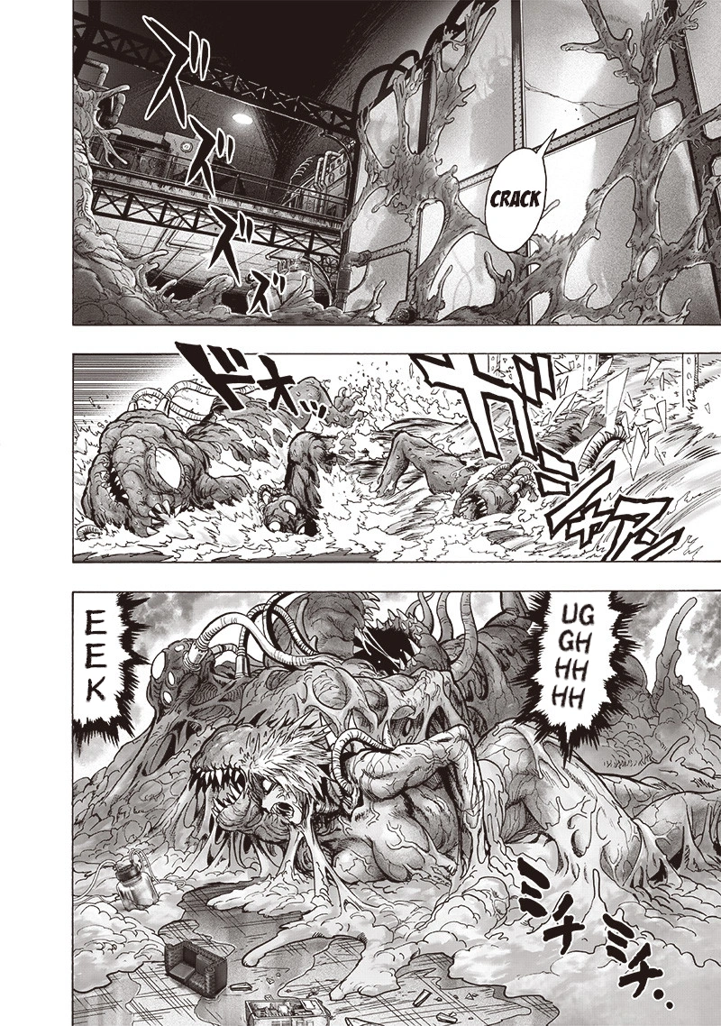 One Punch Man Manga Chapter 128 page 3 - Invasive Touch scene