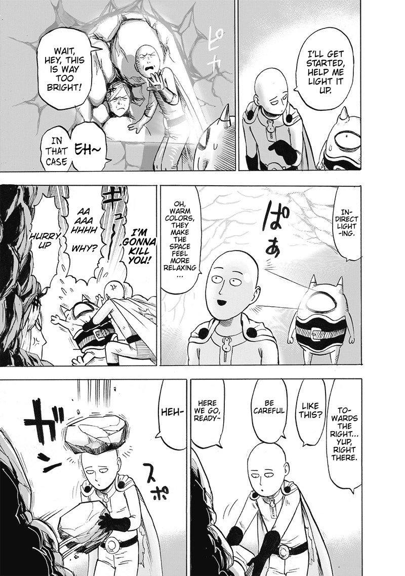 One Punch Man Manga Chapter 131 page 22 - Won't Lose! scene