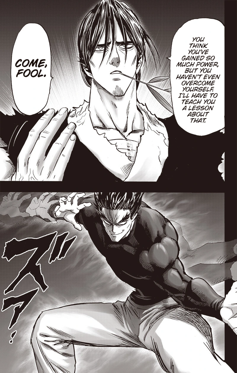 One Punch Man Manga Chapter 150 page 12 - Master and Disciple scene