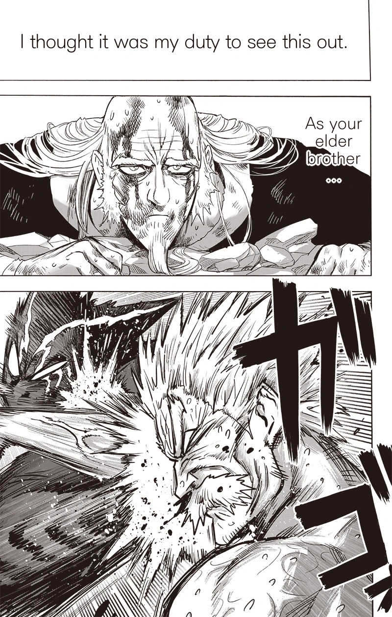 One Punch Man Manga Chapter 150 page 19 - Master and Disciple scene