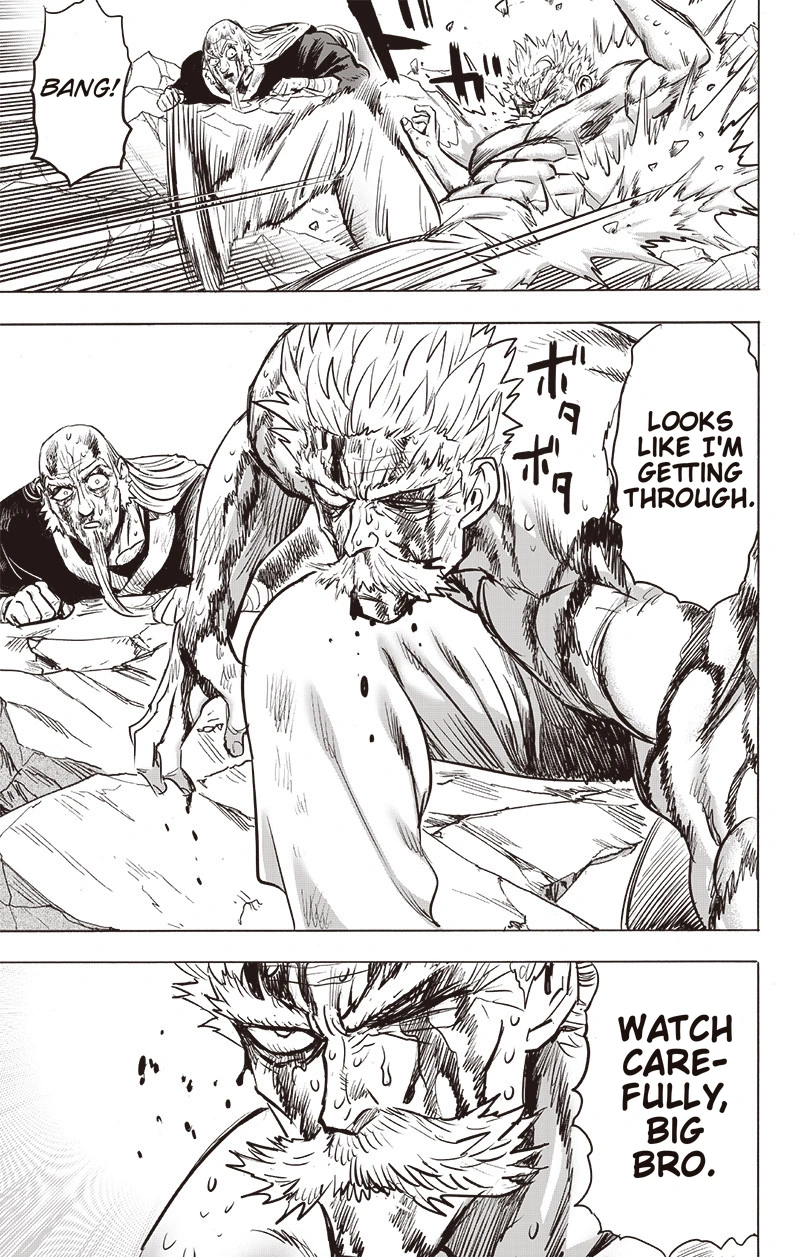One Punch Man Manga Chapter 150 page 23 - Master and Disciple scene