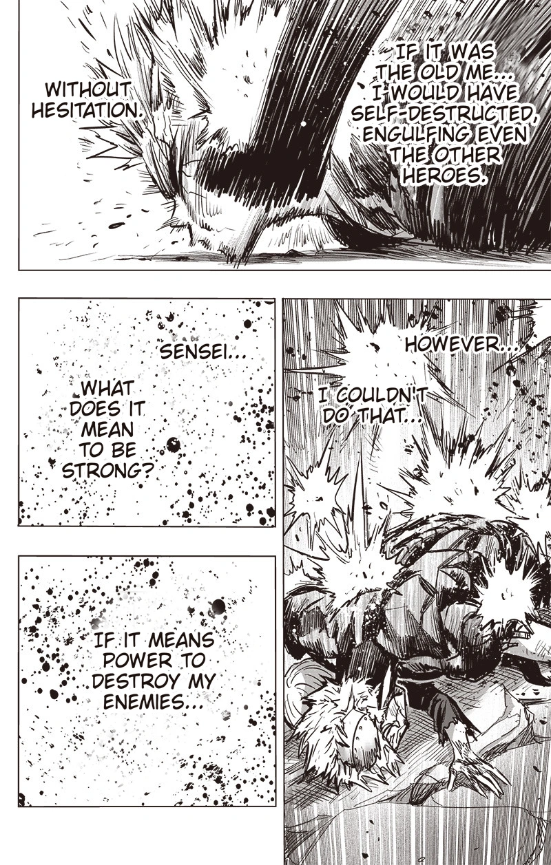 One Punch Man Manga Chapter 150 page 36 - Master and Disciple scene