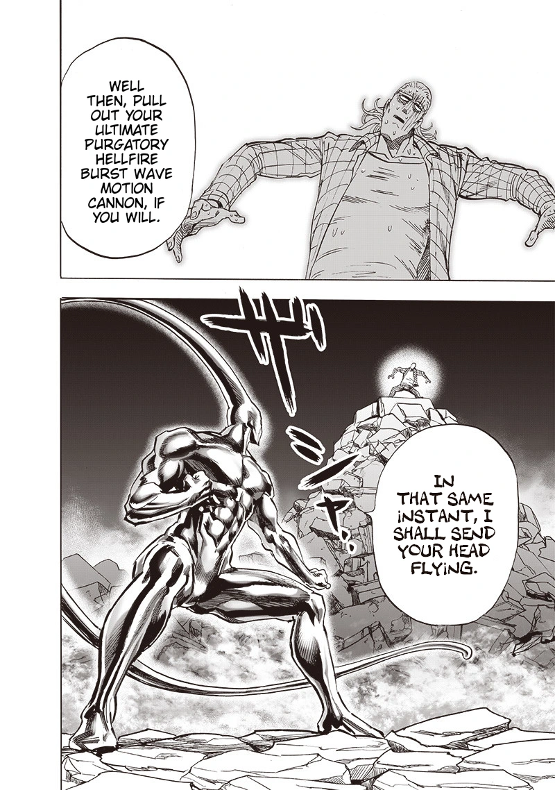 One Punch Man Manga Chapter 154 page 13 - Ultimate Purgatory Hellfire Burst Wave-Motion Cannon scene