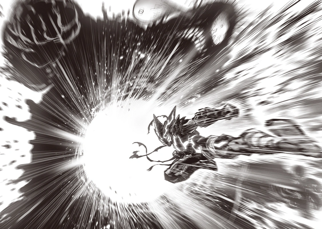 One Punch Man Manga Chapter 154 page 19 - Ultimate Purgatory Hellfire Burst Wave-Motion Cannon scene