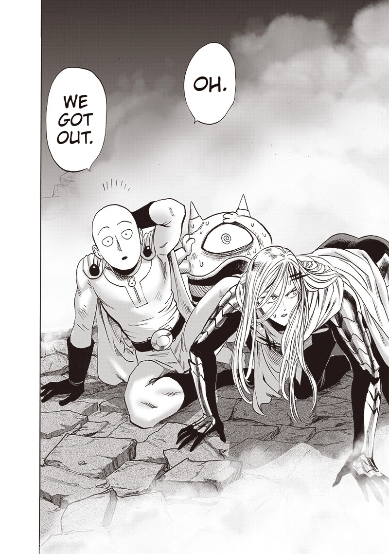 One Punch Man Manga Chapter 154 page 34 - Ultimate Purgatory Hellfire Burst Wave-Motion Cannon scene