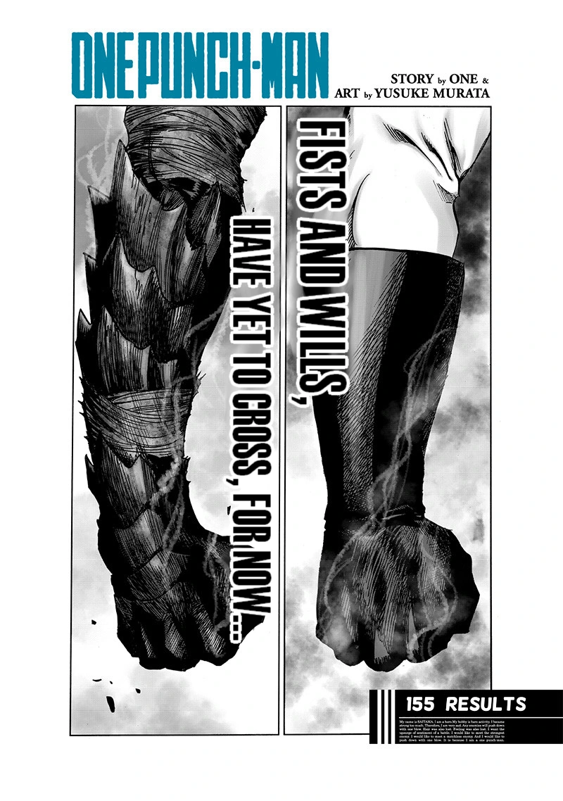 One Punch Man Manga Chapter 155 page 1 - Results scene