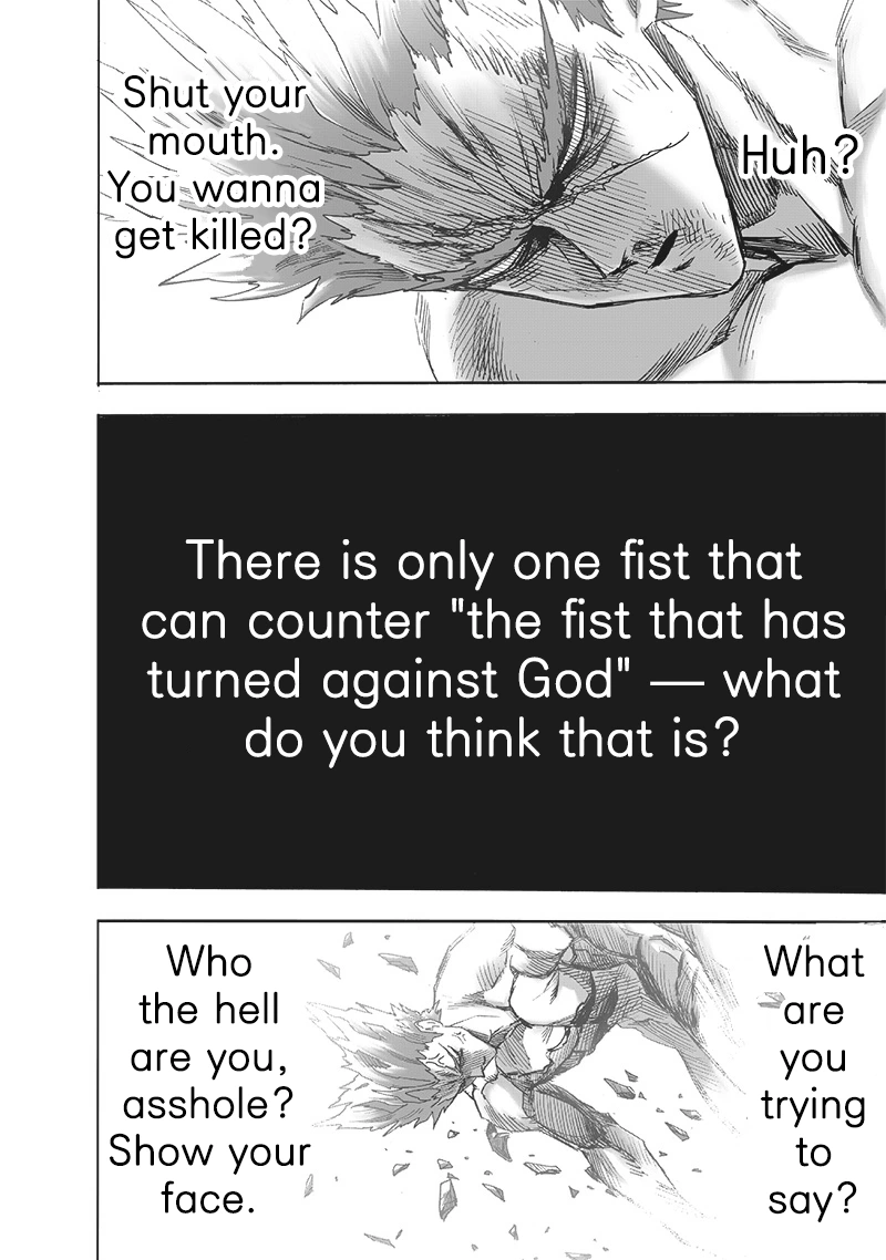 One Punch Man Manga Chapter 164 page 38 - The Abominable Fist That Turned Against God scene