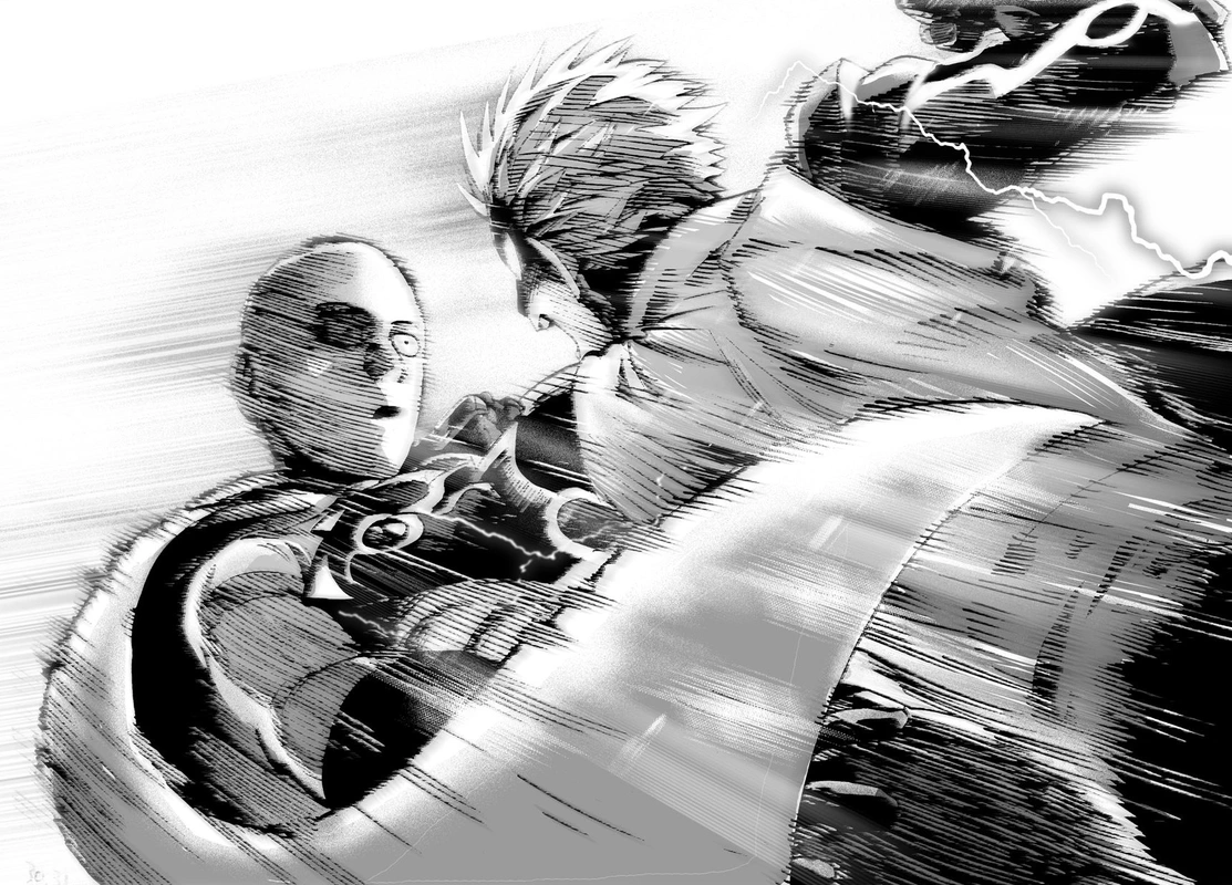 One Punch Man Manga Chapter 17 page 18 - Sparring scene