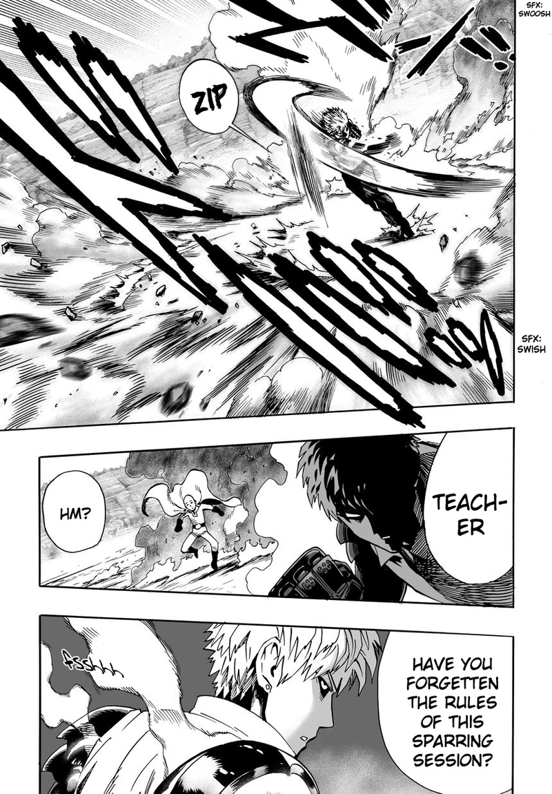 One Punch Man Manga Chapter 17 page 37 - Sparring scene
