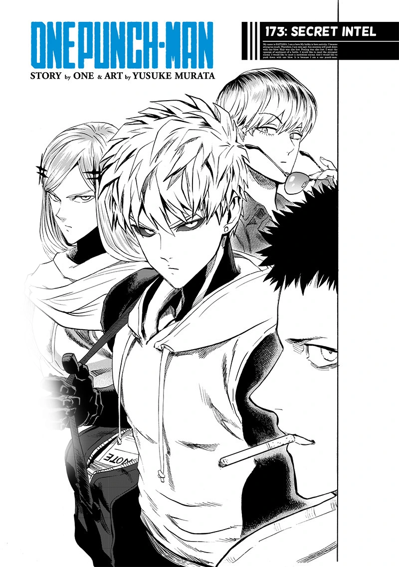 One Punch Man Manga Chapter 173 page 1 - Secret Intel scene