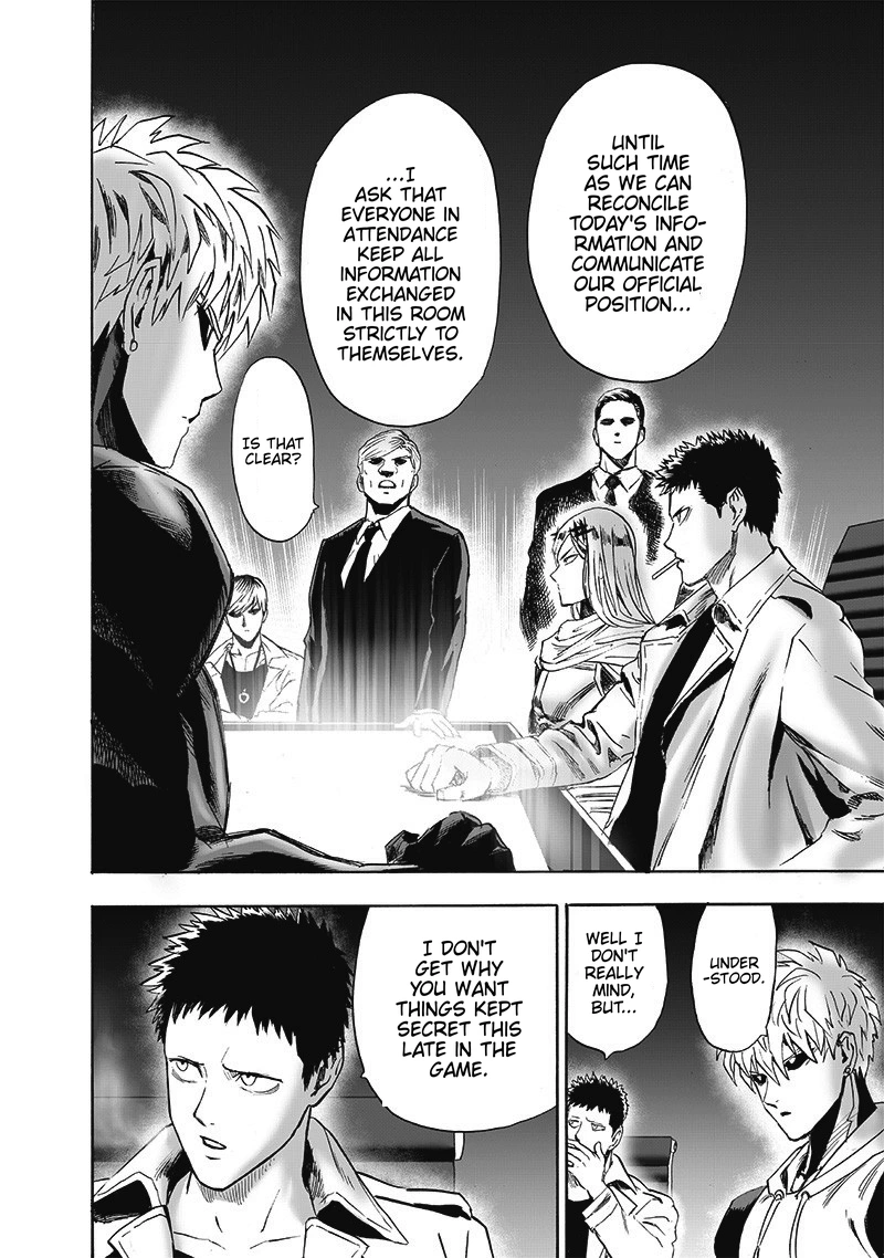 One Punch Man Manga Chapter 173 page 11 - Secret Intel scene