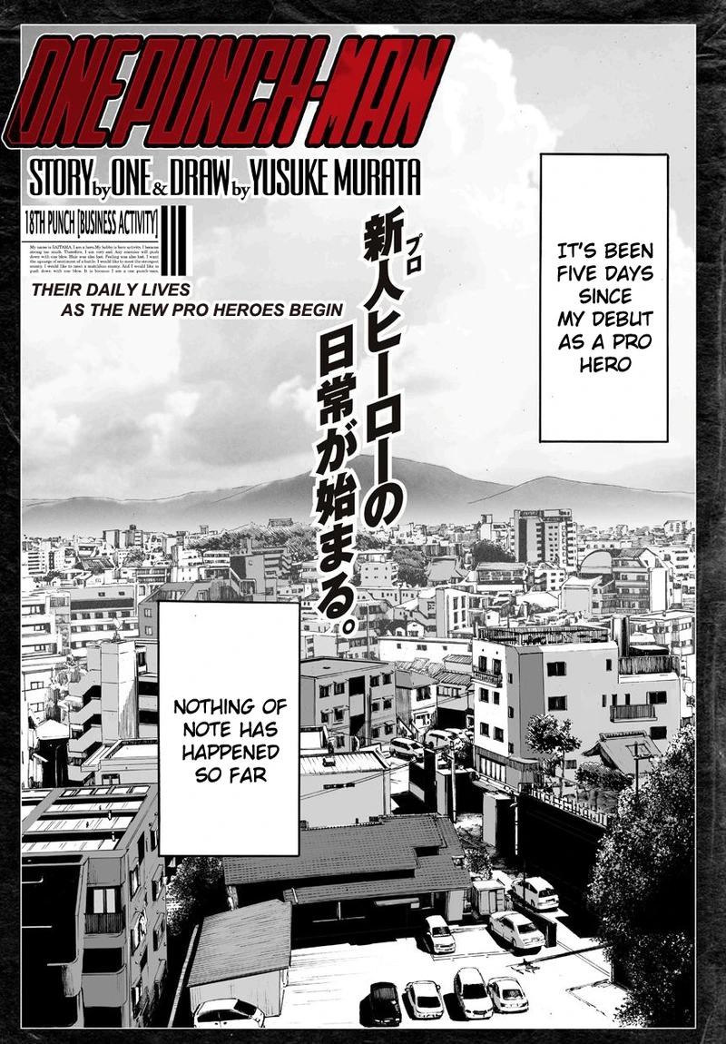 One Punch Man Manga Chapter 18 page 1 - Business Activity scene