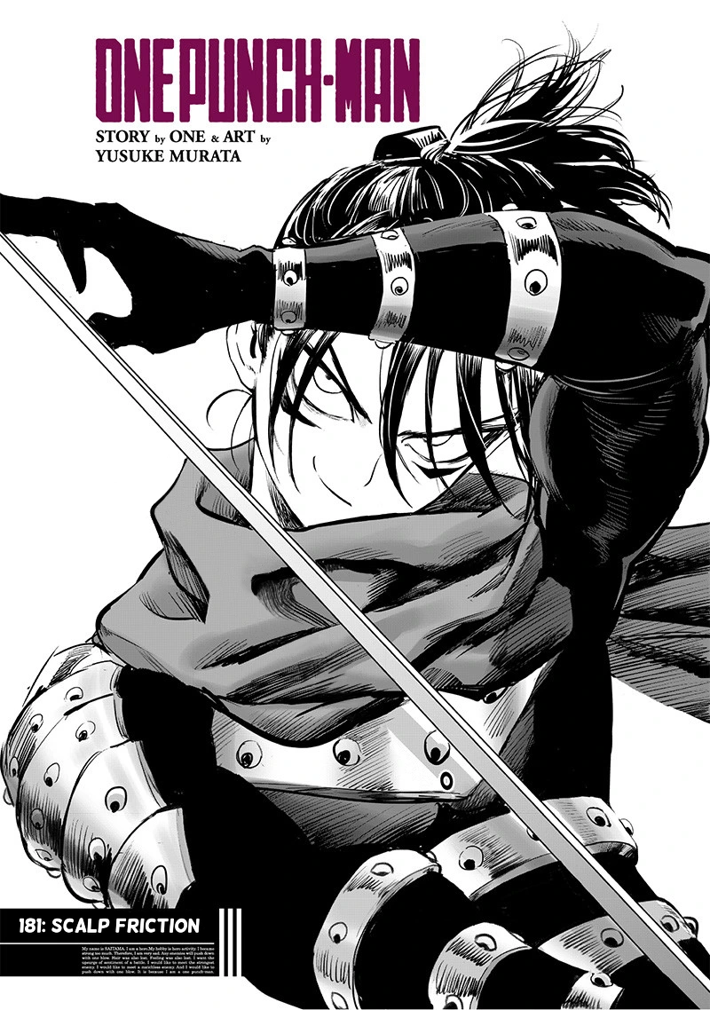 One Punch Man Manga Chapter 181 page 1 - Scalp Friction scene