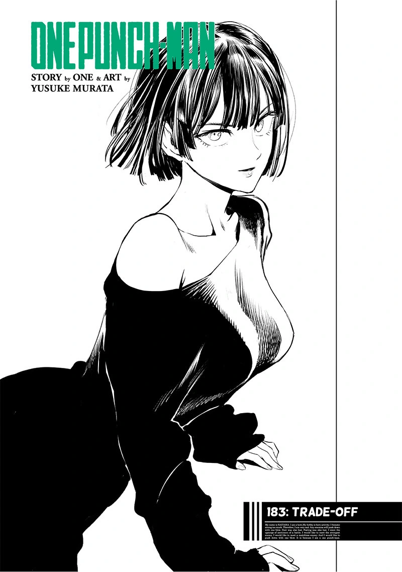 One Punch Man Manga Chapter 183 page 1 - Trade-Off scene