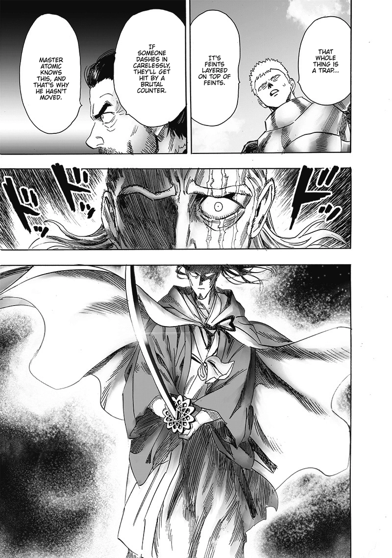 One Punch Man Manga Chapter 189 page 10 - Blade Test scene