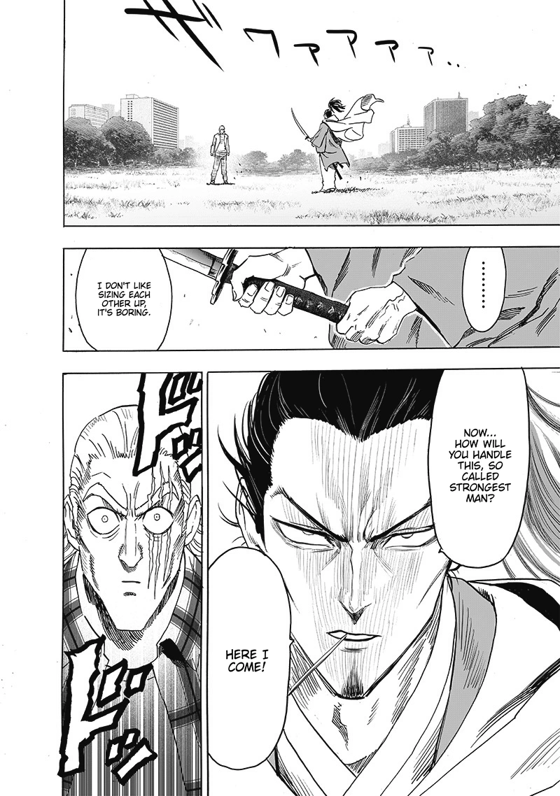 One Punch Man Manga Chapter 189 page 11 - Blade Test scene