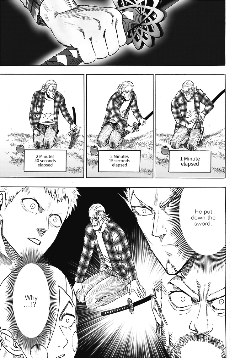 One Punch Man Manga Chapter 189 page 22 - Blade Test scene