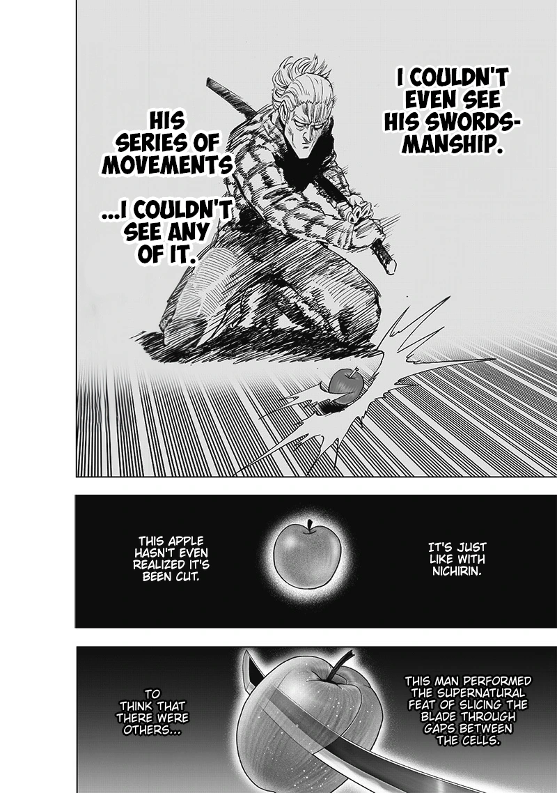One Punch Man Manga Chapter 189 page 27 - Blade Test scene