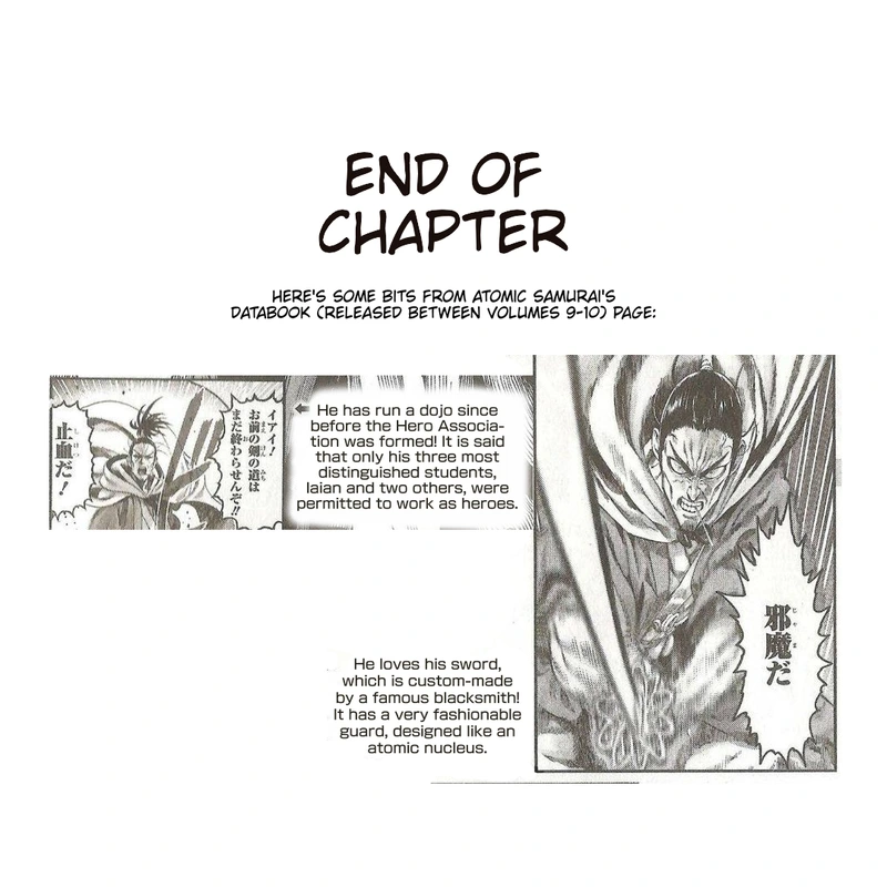 One Punch Man Manga Chapter 189 page 33 - Blade Test scene
