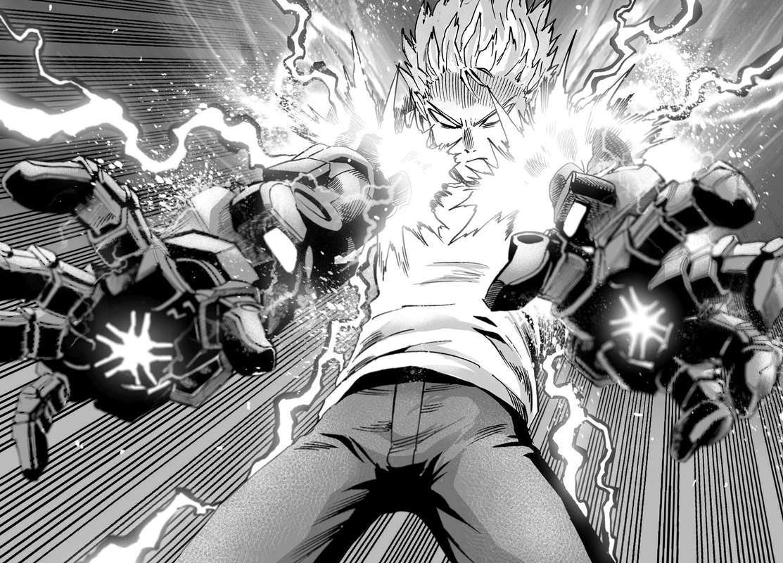 One Punch Man Manga Chapter 21 page 41 - Giant Meteor scene