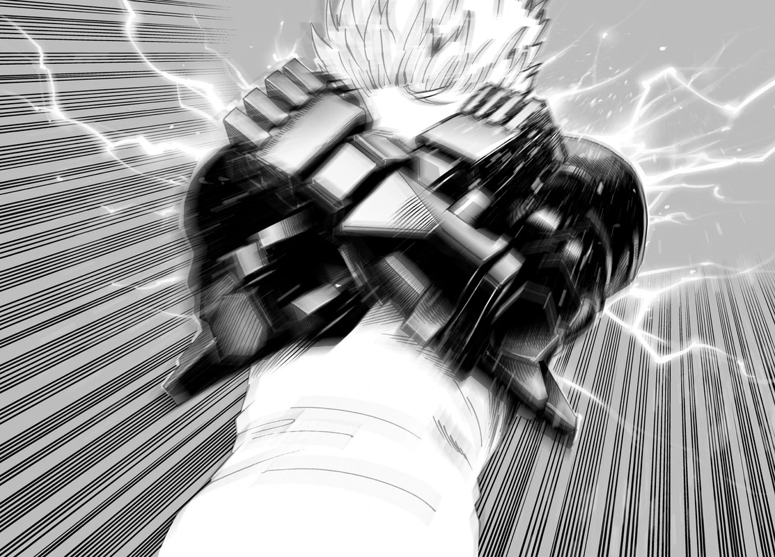 One Punch Man Manga Chapter 21 page 42 - Giant Meteor scene