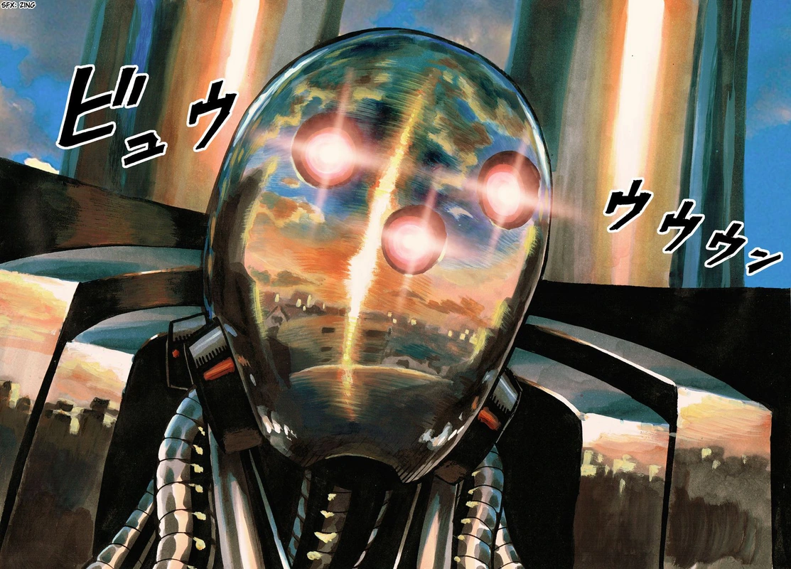 One Punch Man Manga Chapter 21 page 68 - Giant Meteor scene