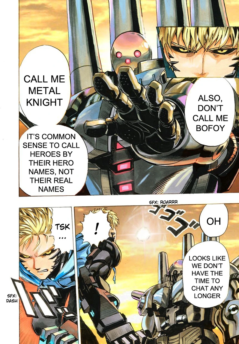 One Punch Man Manga Chapter 21 page 73 - Giant Meteor scene