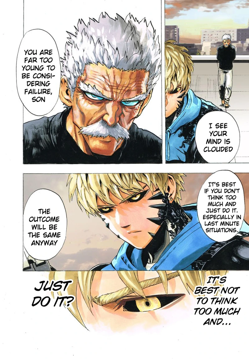 One Punch Man Manga Chapter 21 page 83 - Giant Meteor scene