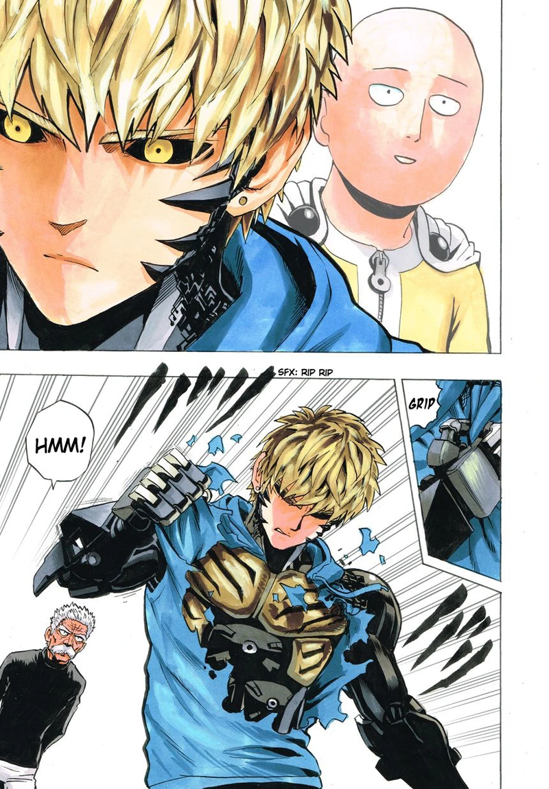 One Punch Man Manga Chapter 21 page 84 - Giant Meteor scene