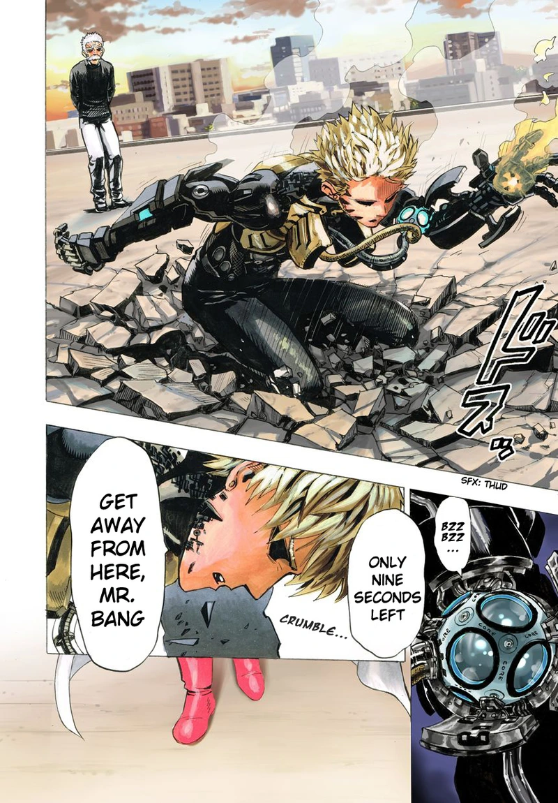 One Punch Man Manga Chapter 21 page 91 - Giant Meteor scene