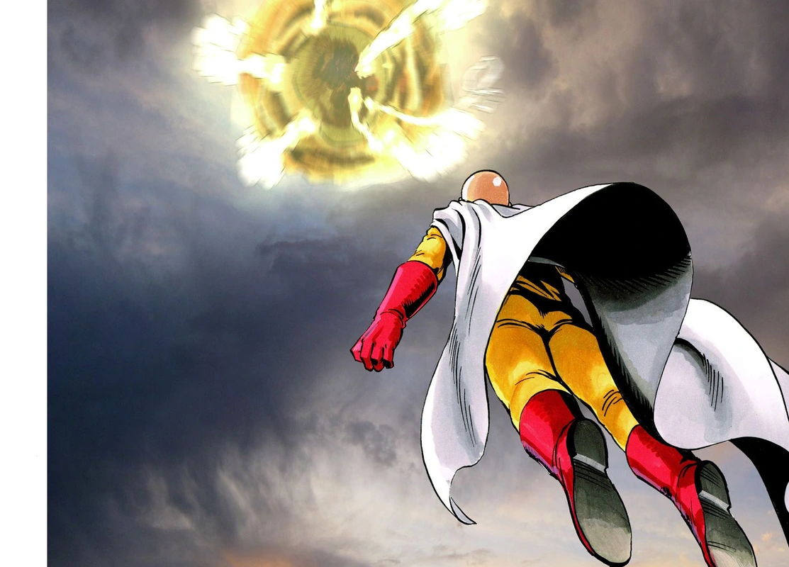 One Punch Man Manga Chapter 21 page 97 - Giant Meteor scene