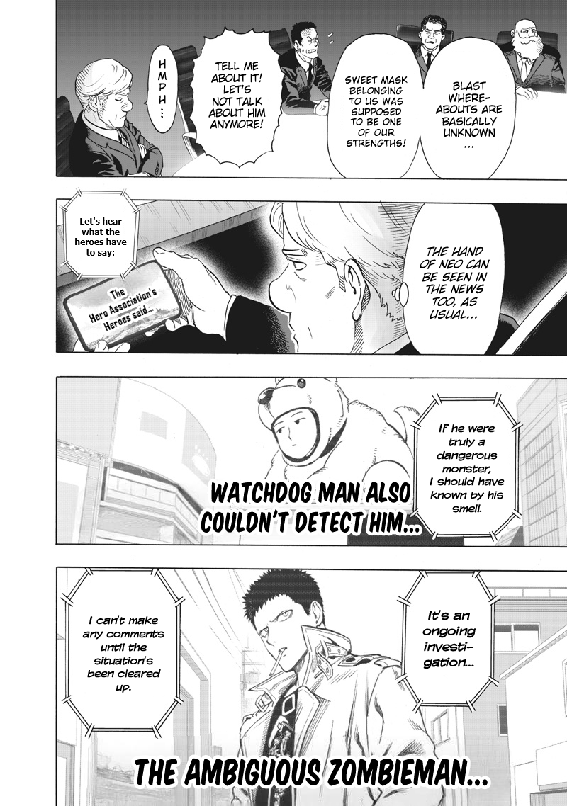 One Punch Man Manga Chapter 218 page 17 - Just Getting Started scene