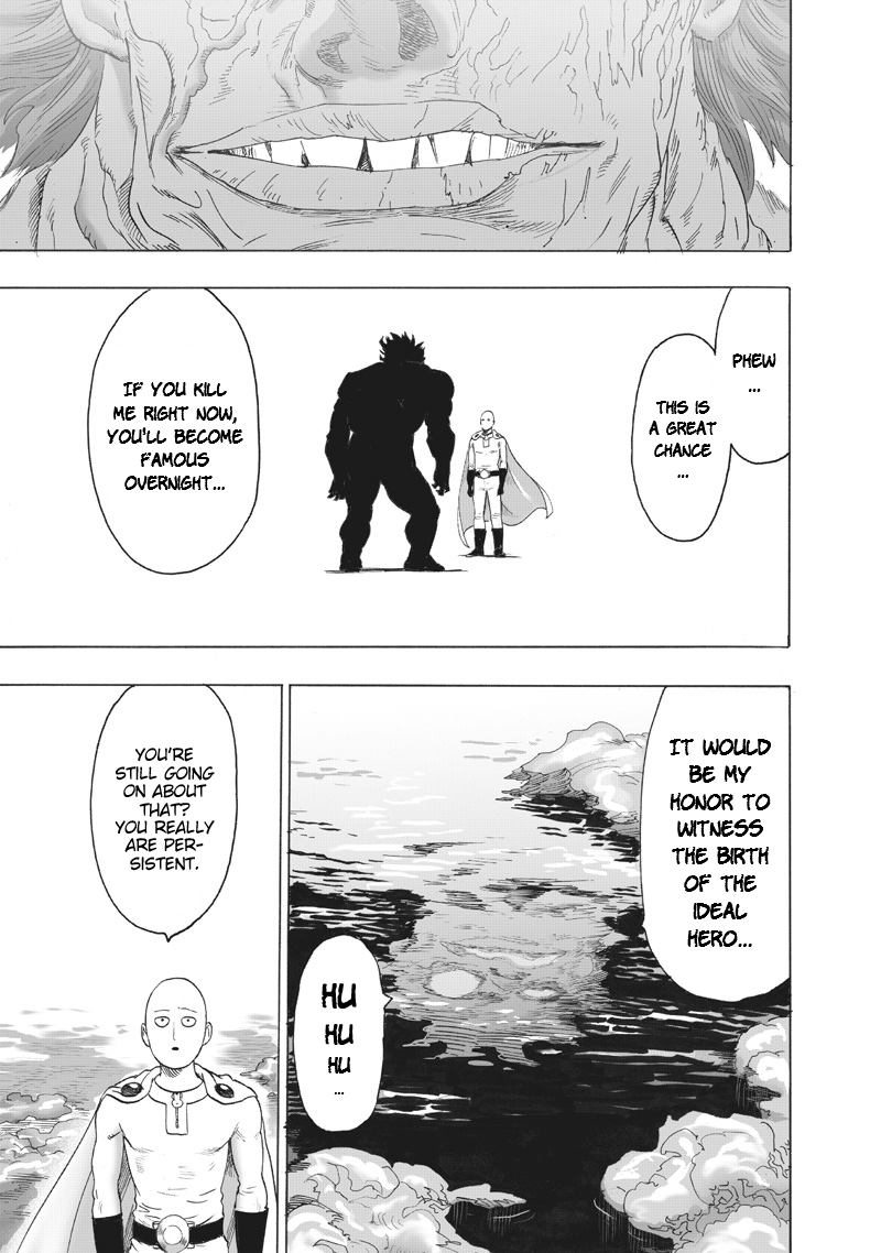 One Punch Man Manga Chapter 218 page 4 - Just Getting Started scene