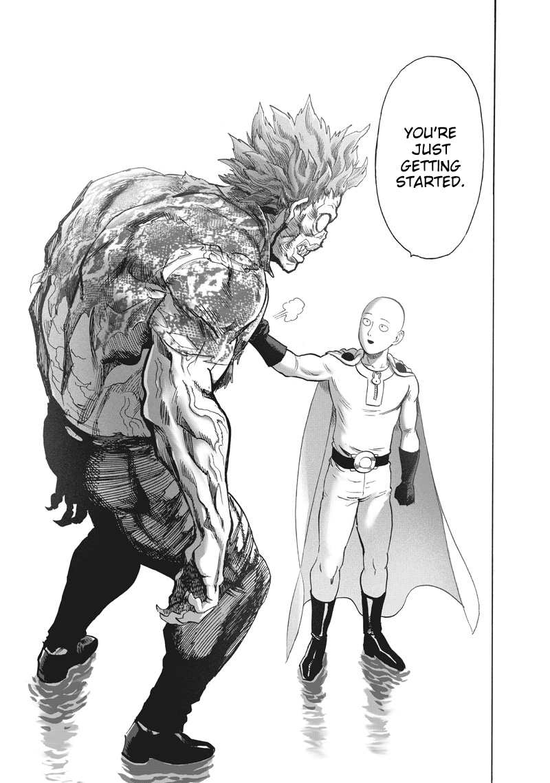 One Punch Man Manga Chapter 218 page 6 - Just Getting Started scene